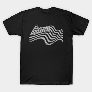 American distressed flag for dark colors T-Shirt